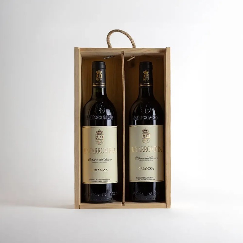 2 Botellas Matarromera Crianza 2019 - Estuche de Madera