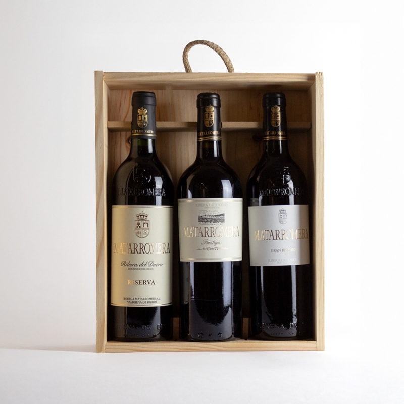 Pack Matarromera Reserva + Prestigio + Gran Reserva - Estuche de madera